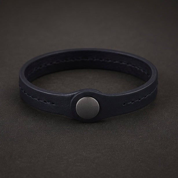 Vintage look simple design Genuine Leather bracelet bangle style for Men and Women