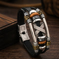 Handmade Bohemian style Leather Bracelets with Steel Clasp
