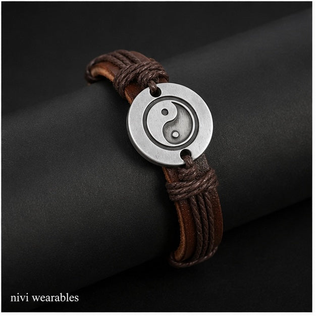 Infinity Band Design Leather Bracelet