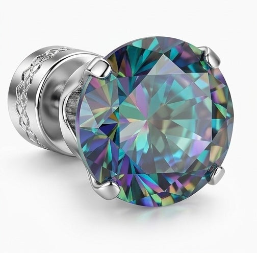 Unisex Zircon Studs Earrings (Double sided Diamonds)