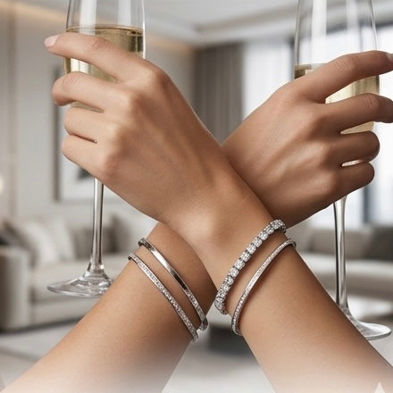 Luxury Tennis Bracelets (18cm) (with 4mm Diamonds)