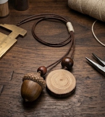 Nut Pendant Necklace