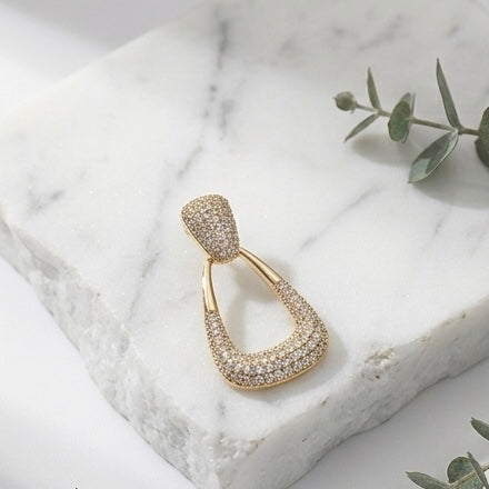 Diamond gold plated studs Earrings