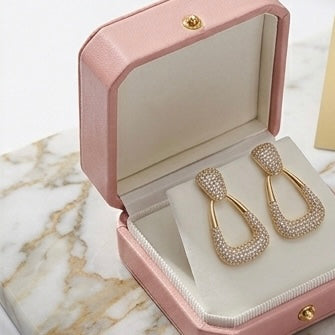 Diamond gold plated studs Earrings