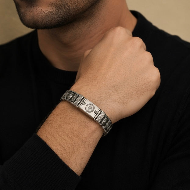 Retro Hip Hop Style Bracelet six Characters Mantra
