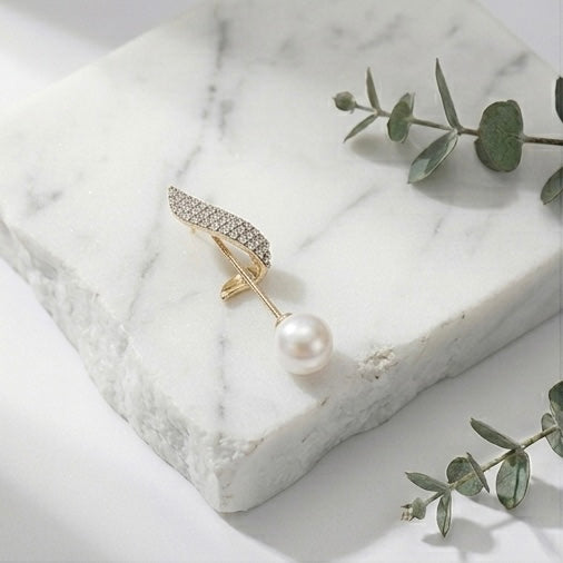 Rhinestone alloy Pearl Earrings