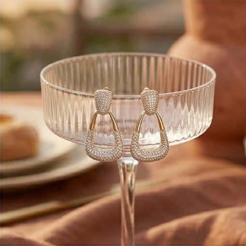 Diamond gold plated studs Earrings