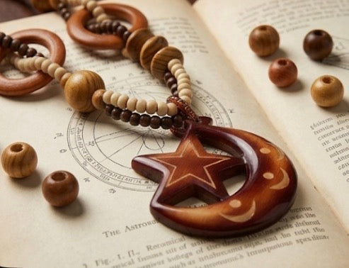 Long Pendant Half Moon / Star