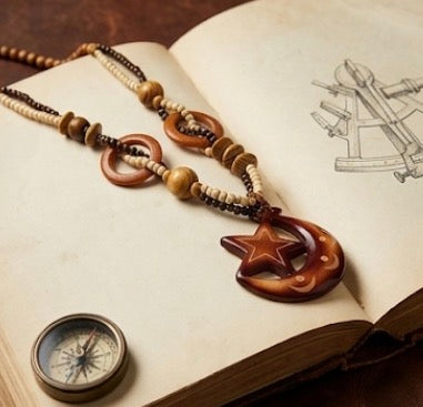 Long Pendant Half Moon / Star