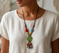 Circle Stone Pendant Necklace