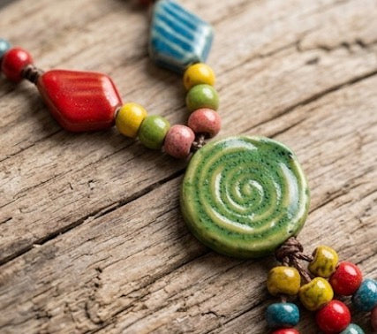 Circle Stone Pendant Necklace