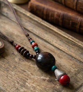 Brown Stone Pendant Necklace