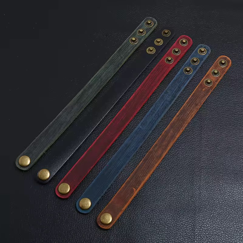 Genuine Leather Bracelets - Wristbands in Multiple Colour Options