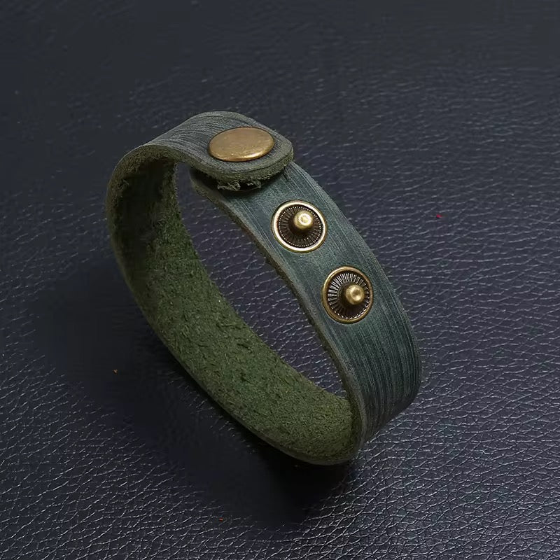 Genuine Leather Bracelets - Wristbands in Multiple Colour Options