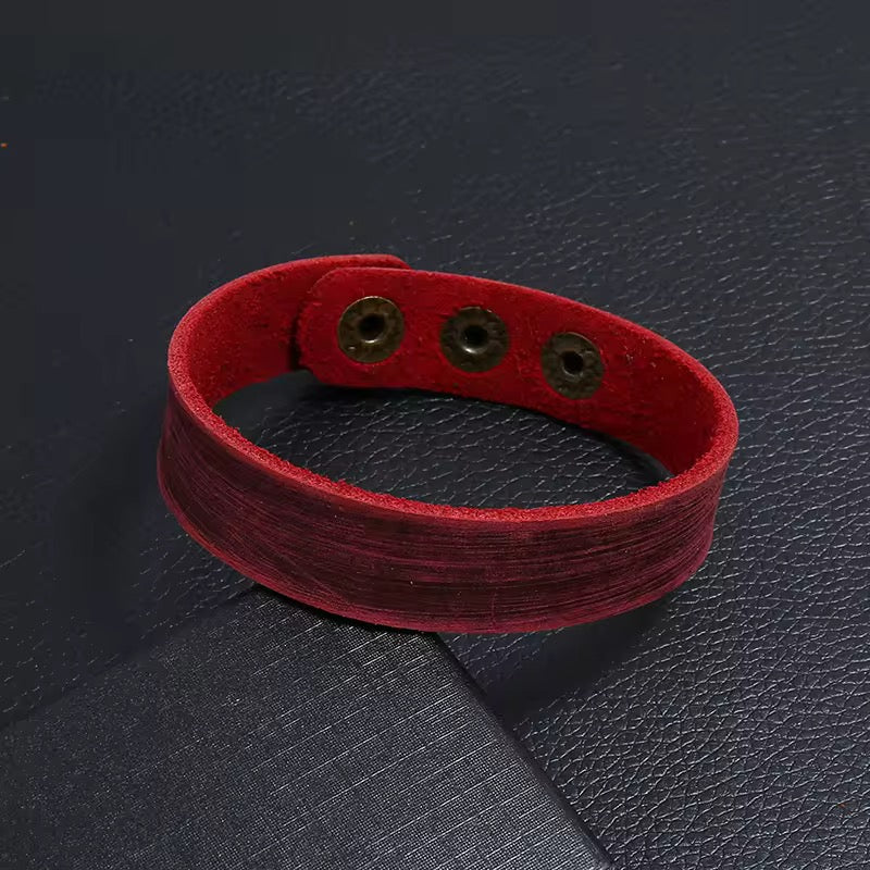 Genuine Leather Bracelets - Wristbands in Multiple Colour Options