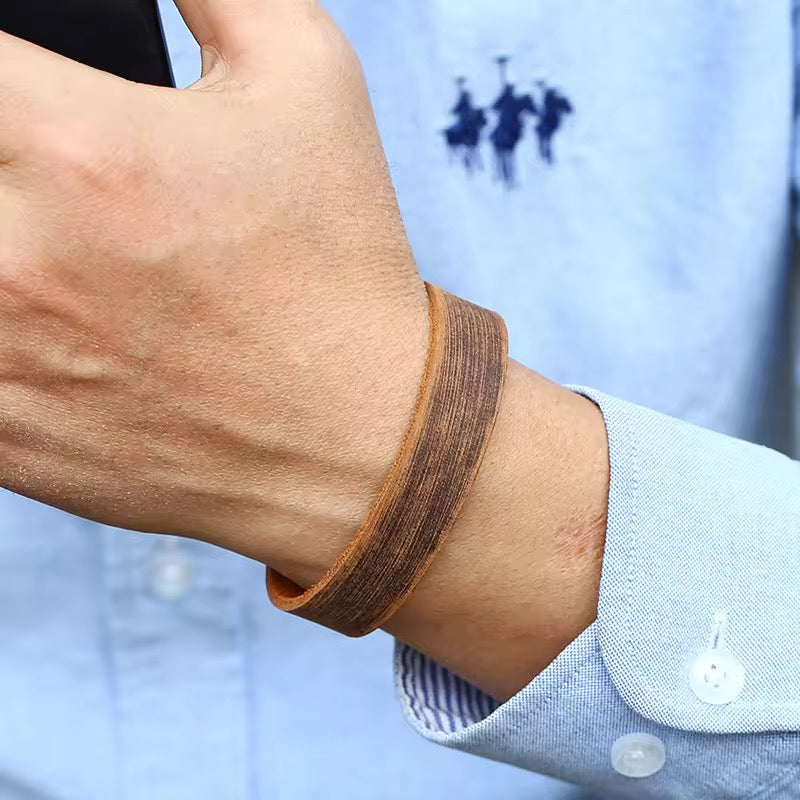 Genuine Leather Bracelets - Wristbands in Multiple Colour Options