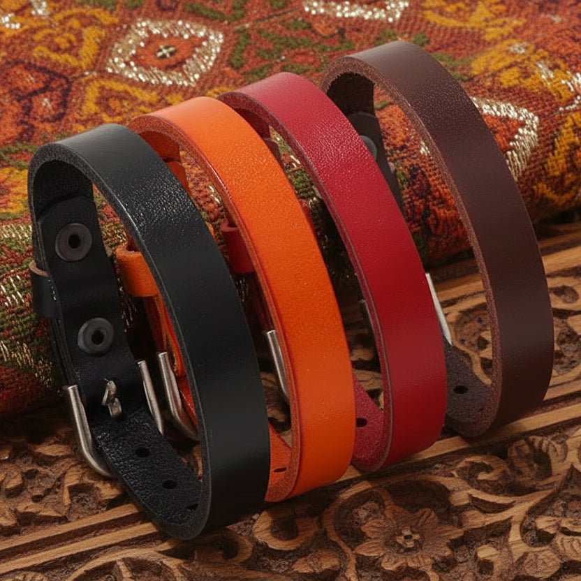 Handmade Adjustable Leather Wristband