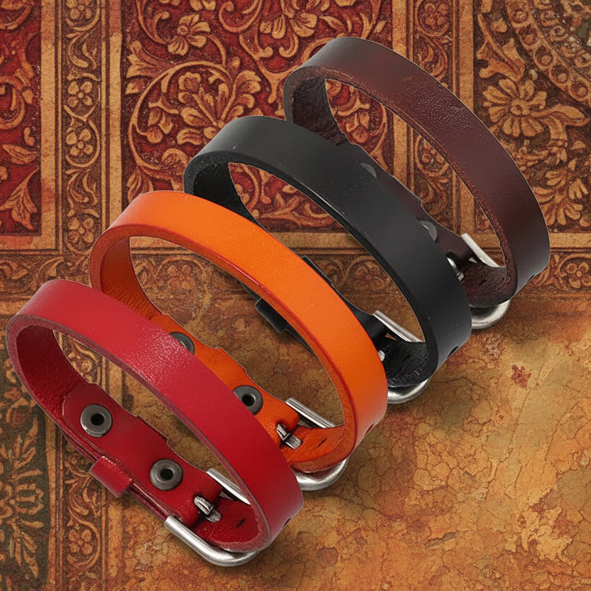 Handmade Adjustable Leather Wristband