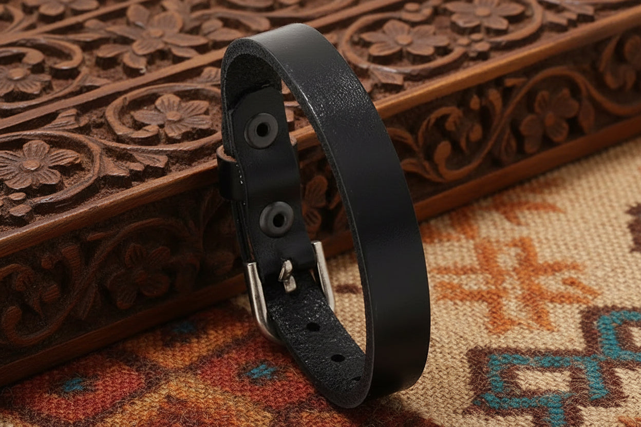 Handmade Adjustable Leather Wristband