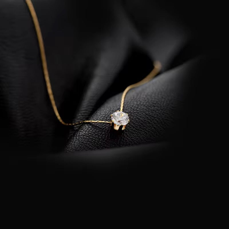 Korean New Design Zircon Keel Necklace for Women