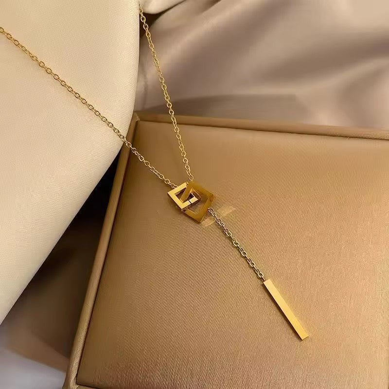 Korean Fashion simple Geometric Square
