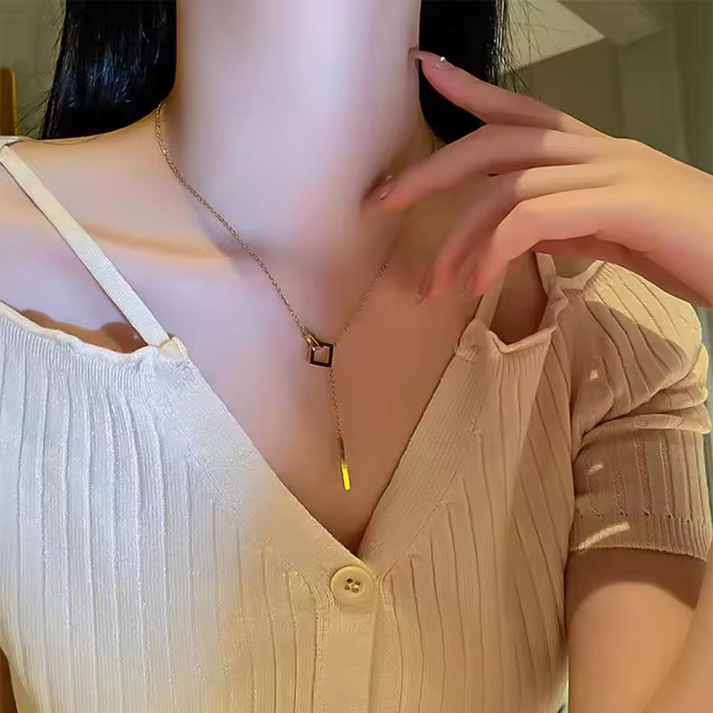 Korean Fashion simple Geometric Square