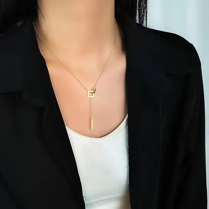 Korean Fashion simple Geometric Square