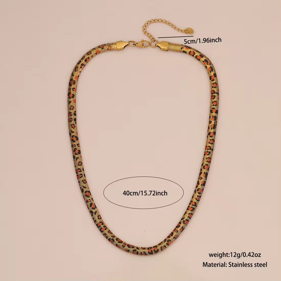 Unisex Animal Skin Design Chain for Men & Women