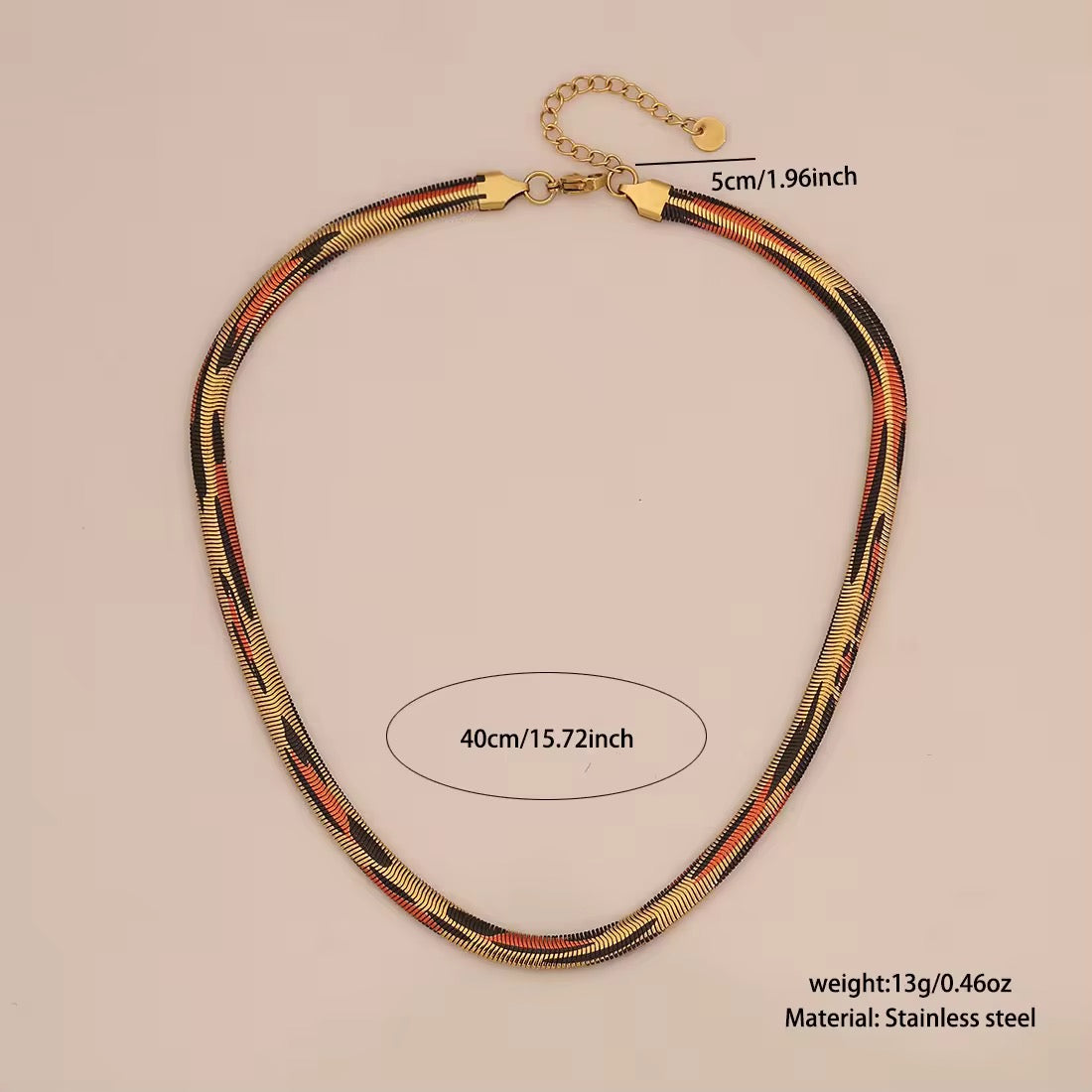 Unisex Animal Skin Design Chain for Men & Women