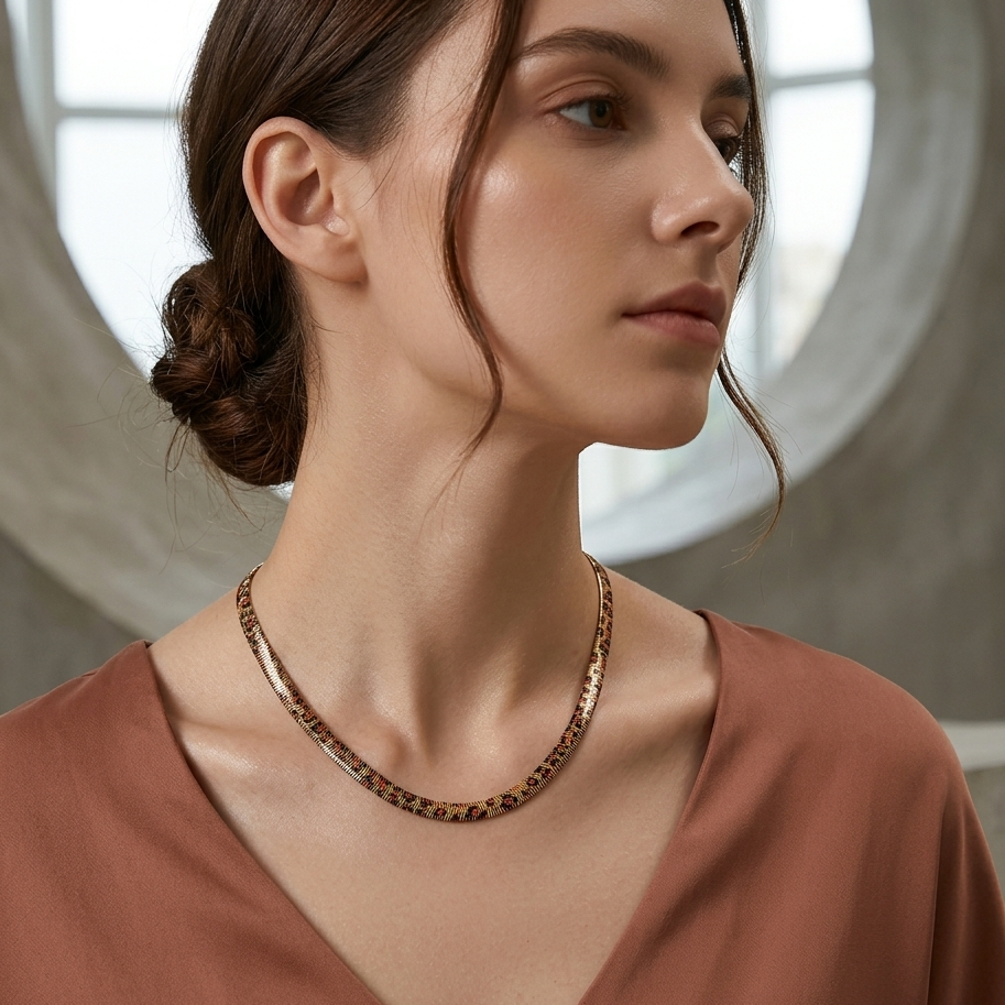 Unisex Animal Skin Design Chain for Men & Women