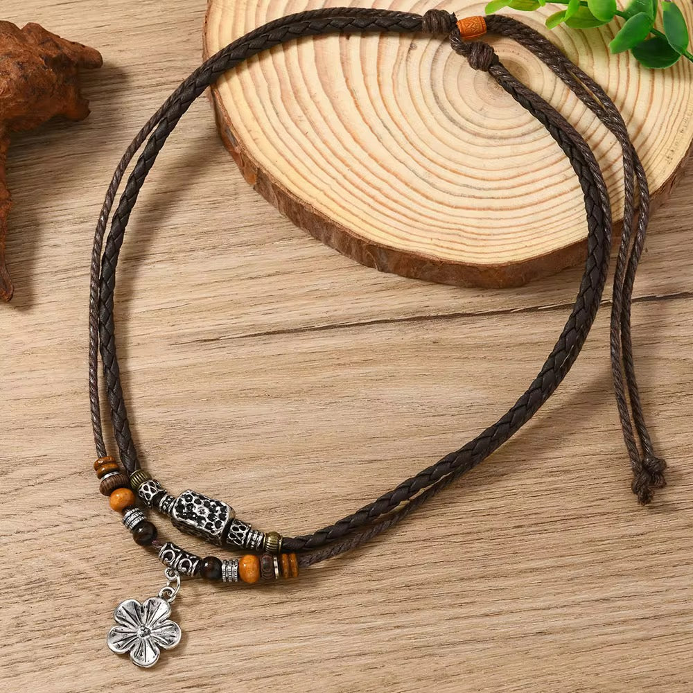 Double Layer Flower Pendant Necklace