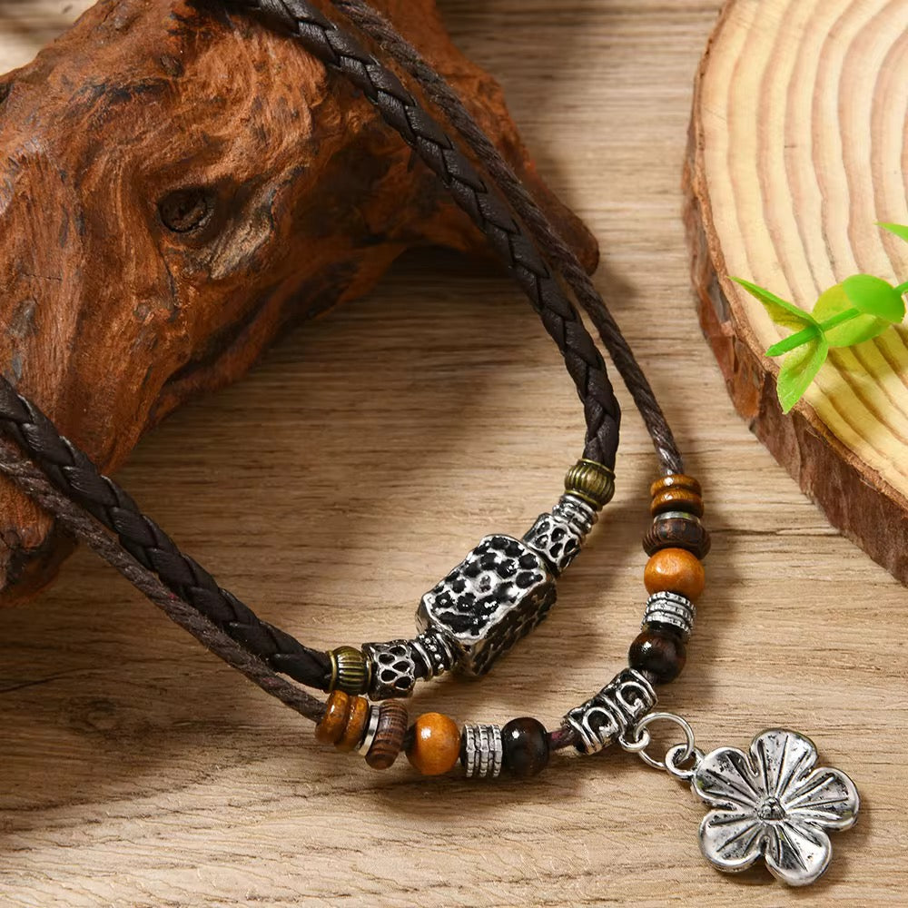 Double Layer Flower Pendant Necklace