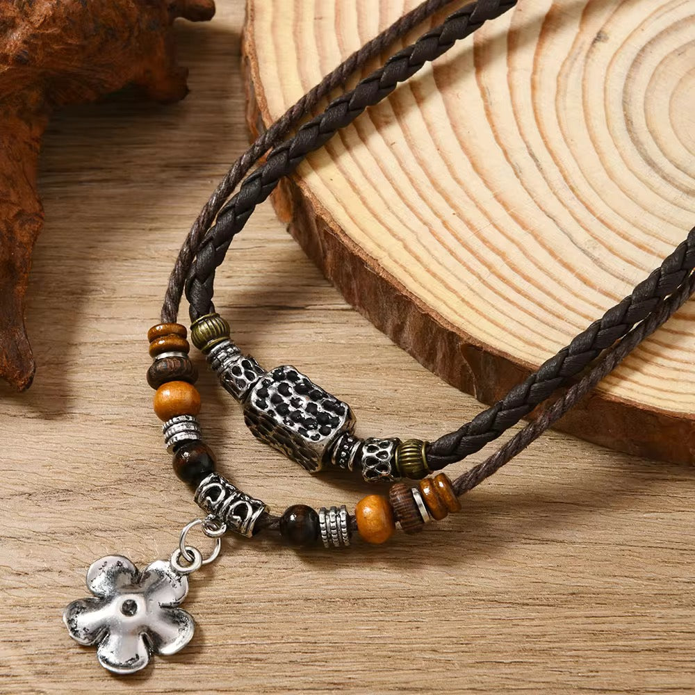 Double Layer Flower Pendant Necklace