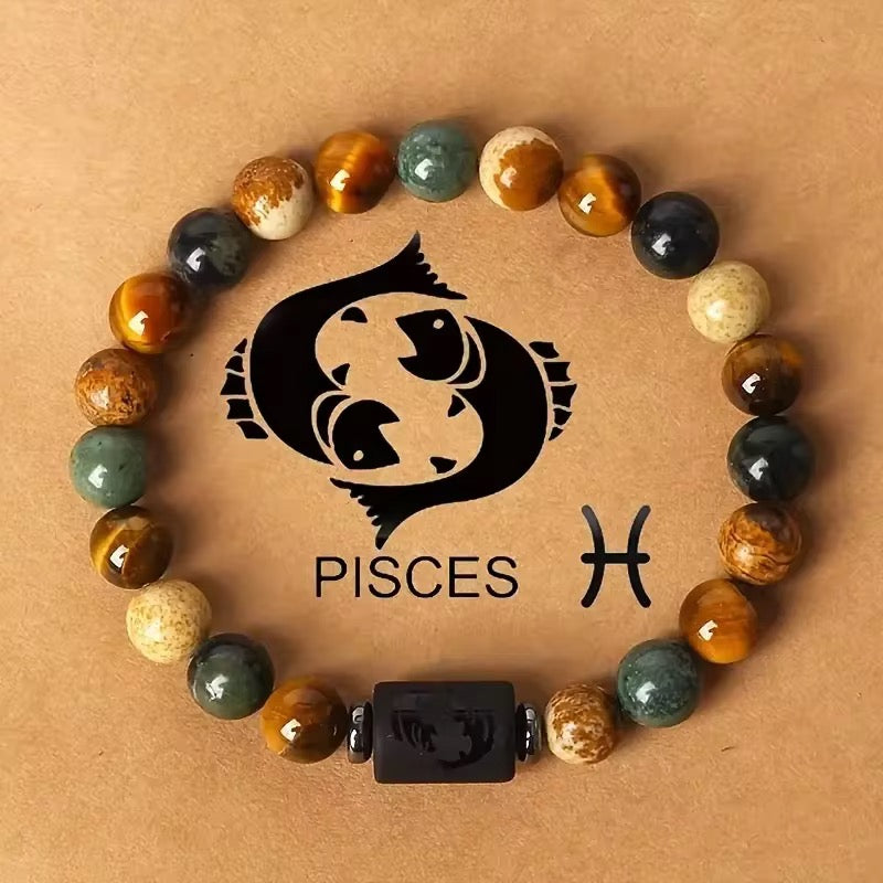 12 Zodiac Sign Bead Bracelets