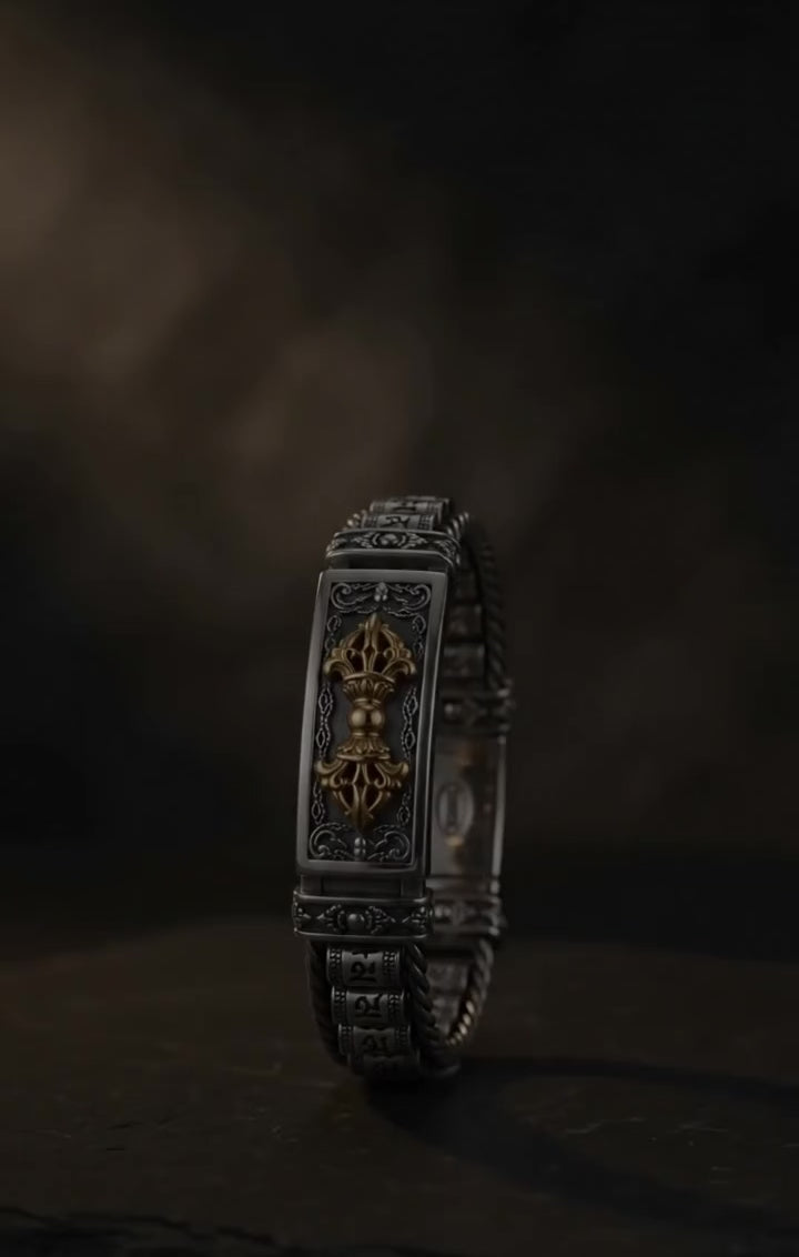 Retro Hip Hop Style Bracelet Tibetan Buddhist Vajra